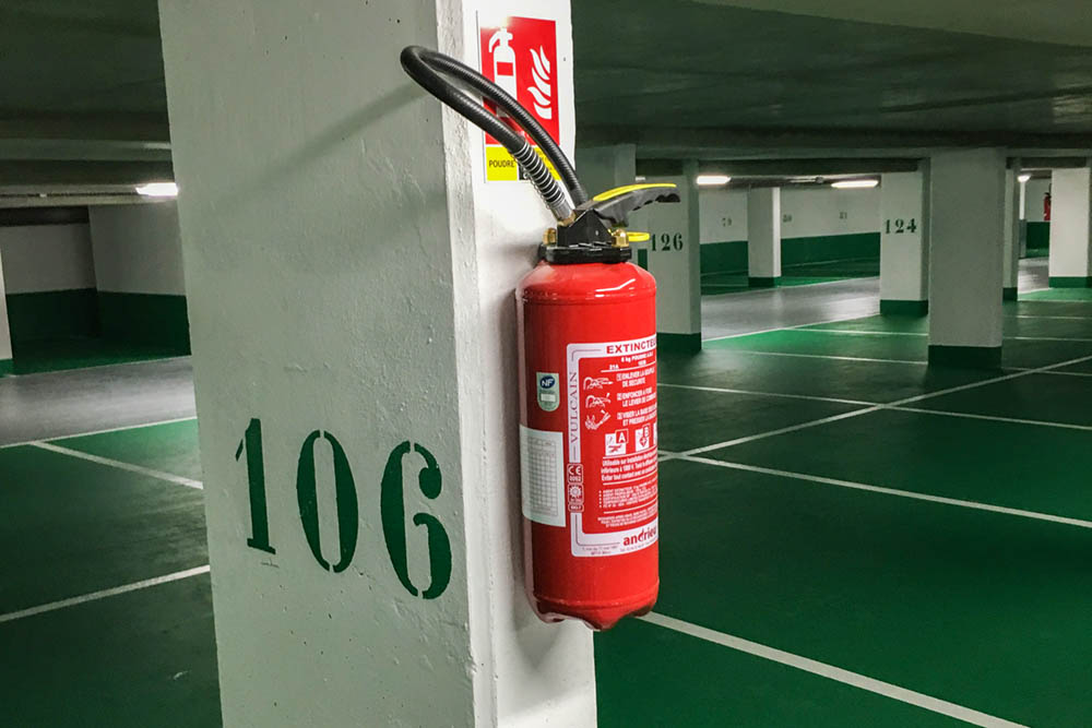 extincteur parking sous sol